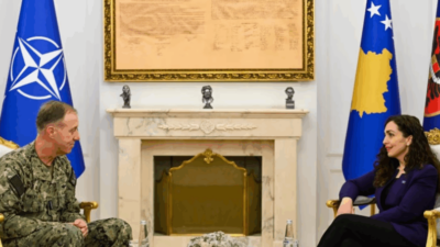 Kosova Cumhurbaşkanı Vjosa Osmani, Priştine’de pazartesi günü NATO’da görevli Amerikalı