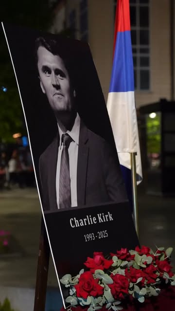 Banja Luka’da Charlie Kirk’e Saygı Durumu Banja Luka, Charlie Kirk’ün