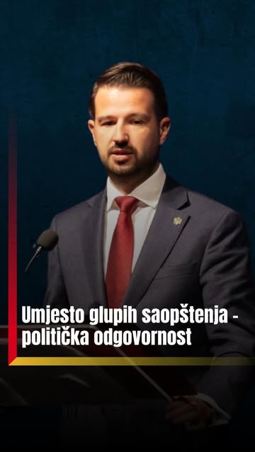 Siyasi Hesap Verebilirlik Talebi Karadağ Cumhurbaşkanı adayı Jakov Milatović, kamuoyuna