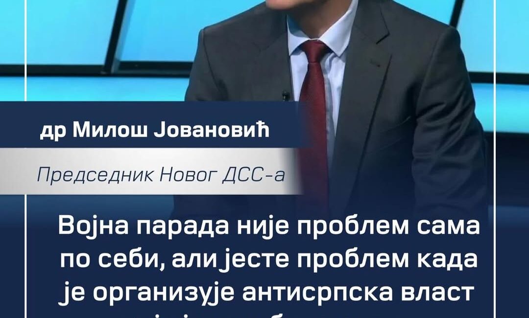 Askeri Geçit Eleştirildi Yeni DSS lideri Miloš Jovanović, yaptığı açıklamada