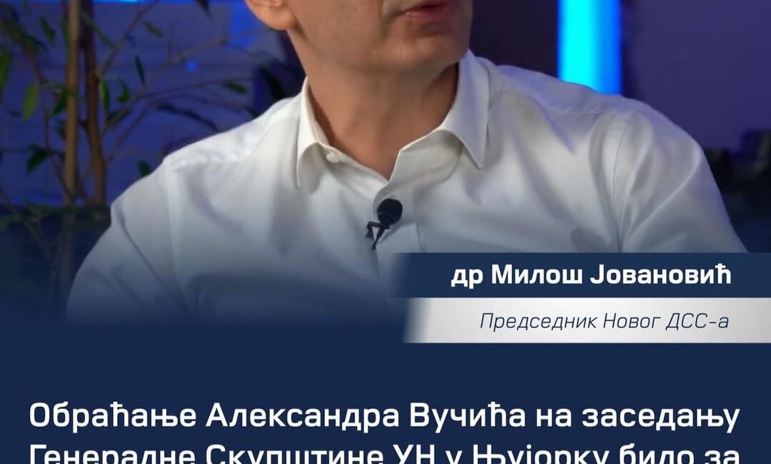 Miloš Jovanović’ten Vucic’e Eleştiri Yeni DSS Başkanı Miloš Jovanović, BM