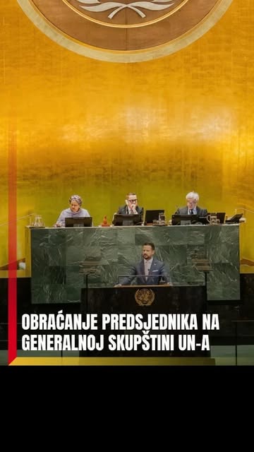 Cumhurbaşkanı Milatović, BM Genel Kurulunda Konuştu Karadağ Cumhurbaşkanı Jakov Milatović,