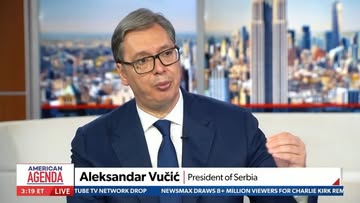 Sırbistan Cumhurbaşkanı New York’ta Newsmax’ta Konuştu Sırbistan Cumhurbaşkanı Aleksandar Vučić,