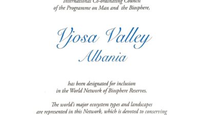 Vjosa, Uluslararası Tanınırlık Kazandı Arnavutluk’un güneyindeki önemli bir nehir olan