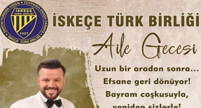 İskeçe Türk Birliği’nin geleneksel Aile Gecesi, Ramazan Bayramı’nın coşkusunu müzik